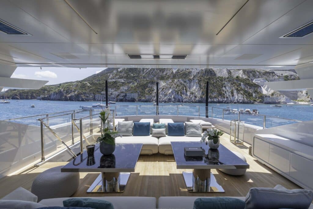 Yacht Deck with Electric Outdoor Heaters