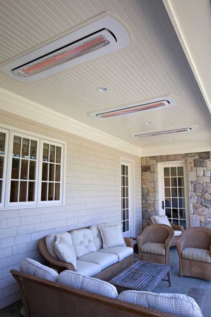 White Tungsten Electric Heater Recessed in Private Residence