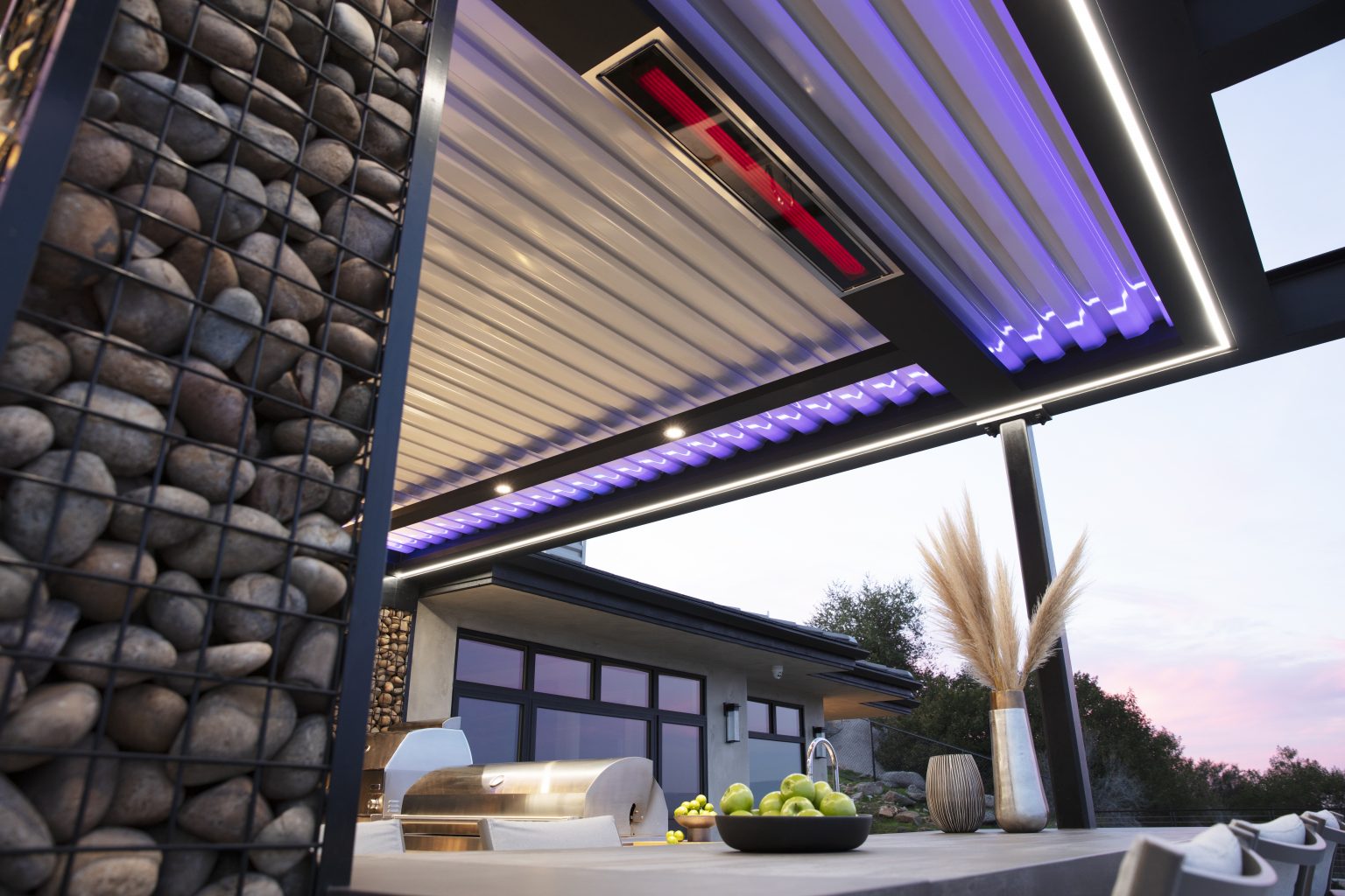 Mountain View Retreat Platinum Electric Recessed in Pergola