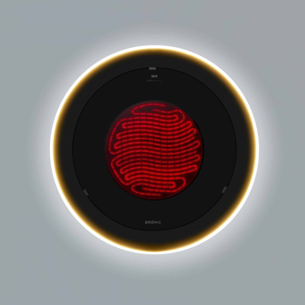 Bromic Heating Eclipse Portable Heater Head On with LED Light